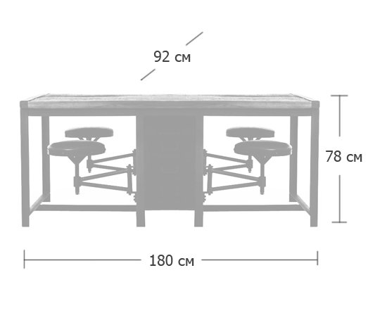 Большой рабочий стол Rupert Work Table Rustic Большой рабочий стол Rupert Work Table Rustic в Барнауле