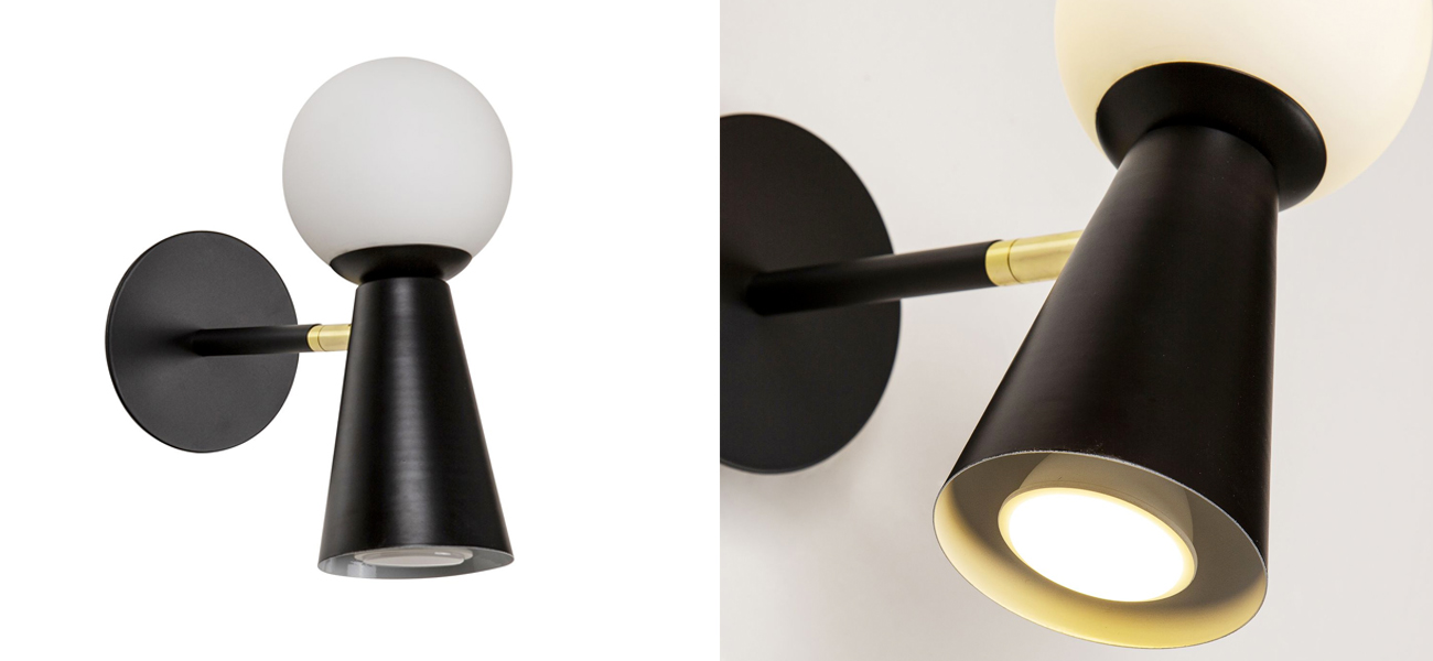 Бра черного цвета KLAXONS - фото