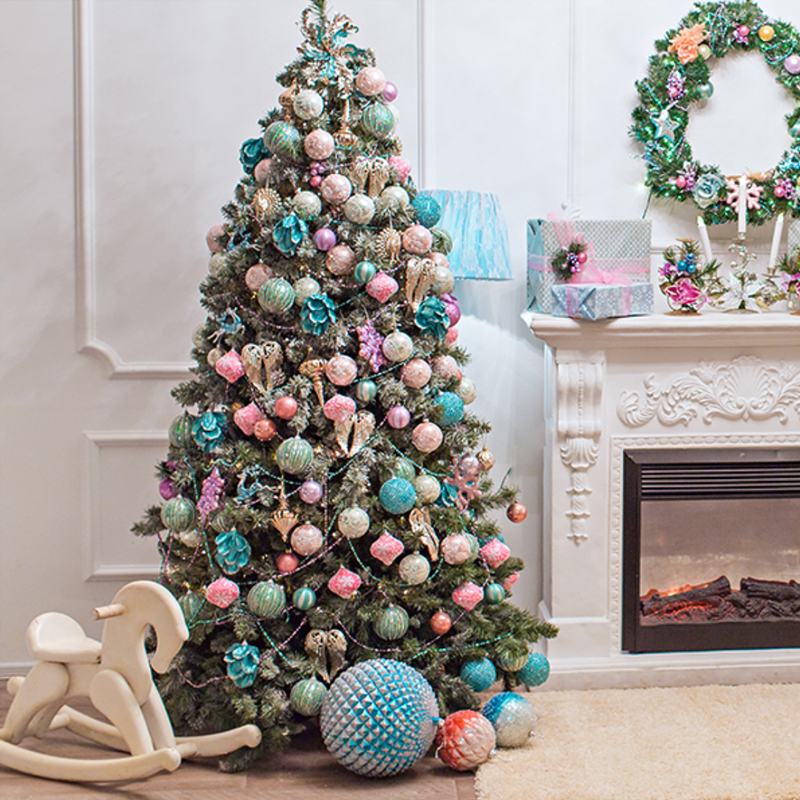 Дизайнерская Елка украшенная Розовым и Голубым декор Pink and Blue Decor Розовый Зеленый Голубой Дизайнерская Елка украшенная Розовым и Голубым декор Pink and Blue Decor Розовый Зеленый Голубой в Барнауле | Loft Concept