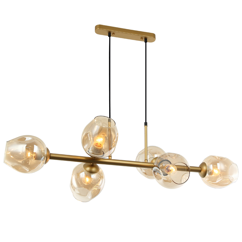 Люстра Branching Bubble Chandelier Line Gold Золотой Янтарь (Amber) Люстра Branching Bubble Chandelier Line Gold Золотой Янтарь (Amber) в Барнауле | Loft Concept