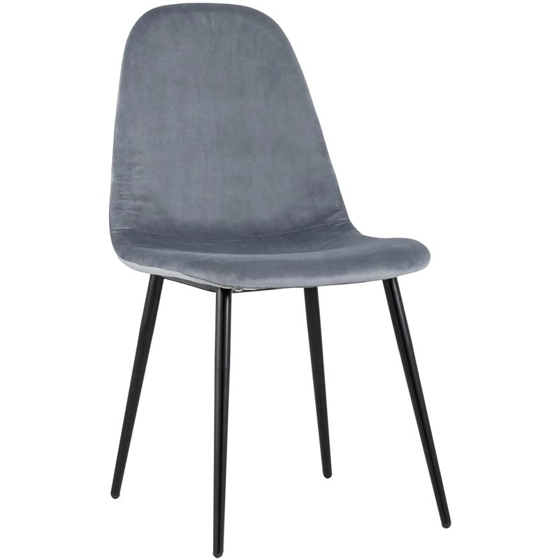 Стул Archie Chair Черные ножки Серый Велюр Серый Черный Стул Archie Chair Черные ножки Серый Велюр Серый Черный в Барнауле | Loft Concept