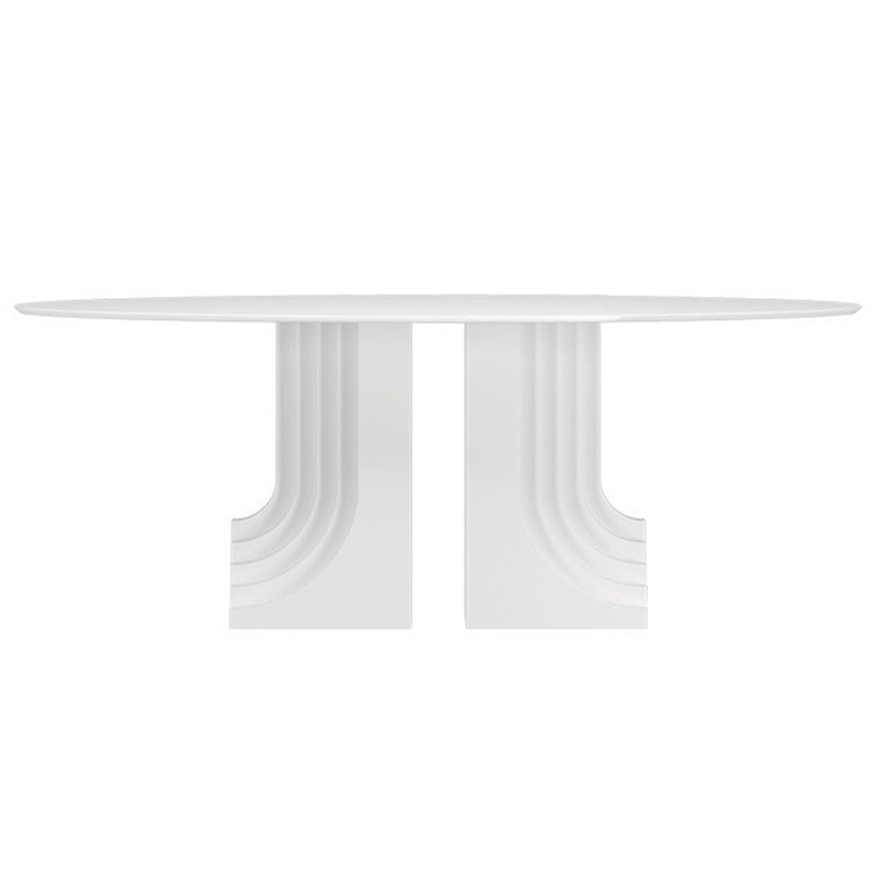 Обеденный стол Carlo Scarpa Oval Dining Table Белый Обеденный стол Carlo Scarpa Oval Dining Table Белый в Барнауле | Loft Concept