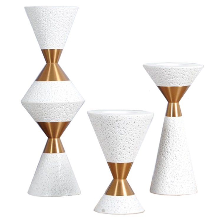Подсвечник Taper white Белый Золотой Подсвечник Taper white Белый Золотой в Барнауле | Loft Concept