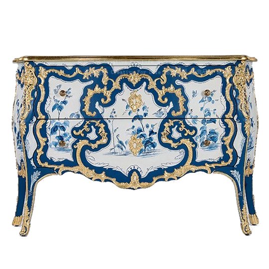Комод в стиле рококо Rococo Casket Синий Комод в стиле рококо Rococo Casket Синий в Барнауле | Loft Concept