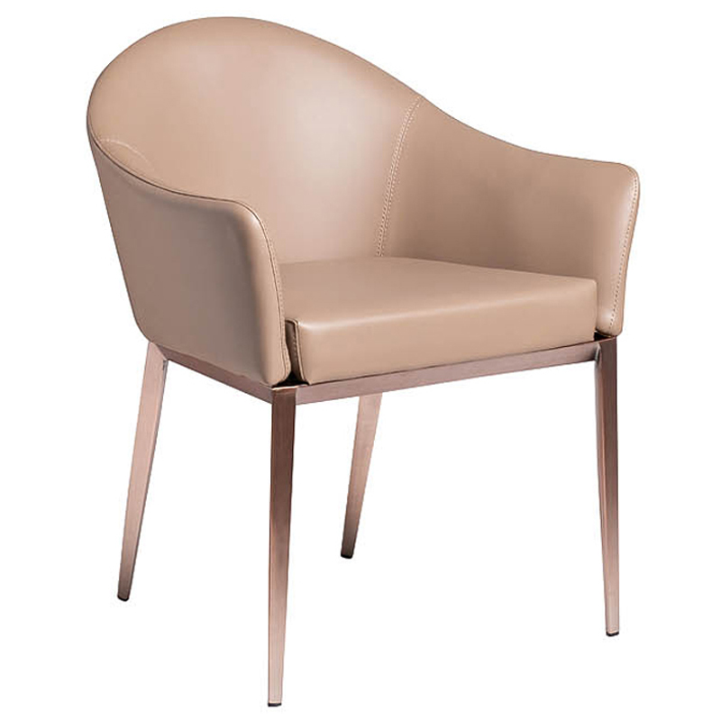 Стул Value Chair eco-leather Бежевый Медь Стул Value Chair eco-leather Бежевый Медь в Барнауле | Loft Concept