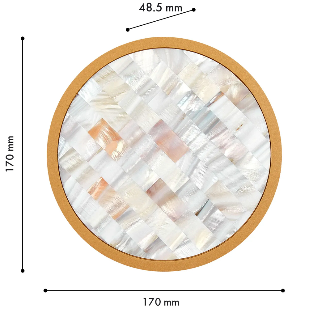 Бра в форме диска с перламутровыми прямоугольниками из морской ракушки Touch of Marine Charm в Барнауле