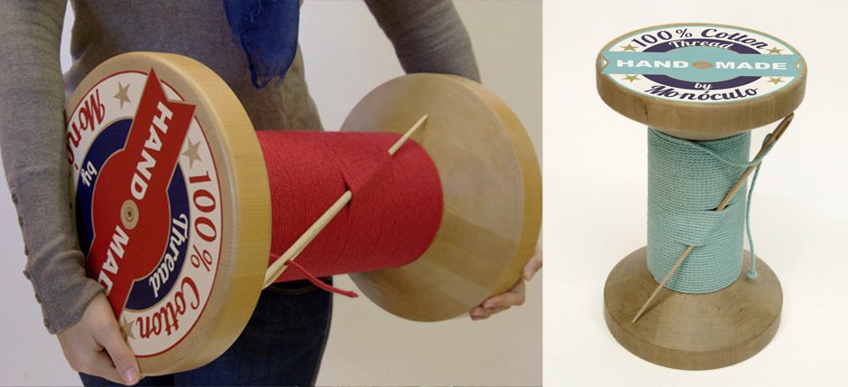 Дизайнерский табурет Thread Reel Wooden Stool - Loft-Concept в Барнауле