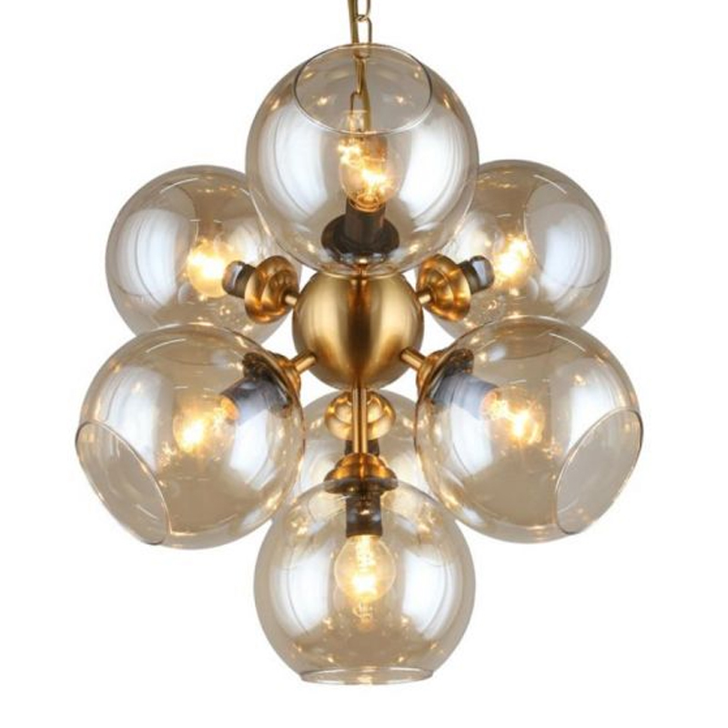 Люстра с дымчатым стеклом Bubble Glass Bronze Люстра с дымчатым стеклом Bubble Glass Bronze - Loft-Concept в Барнауле