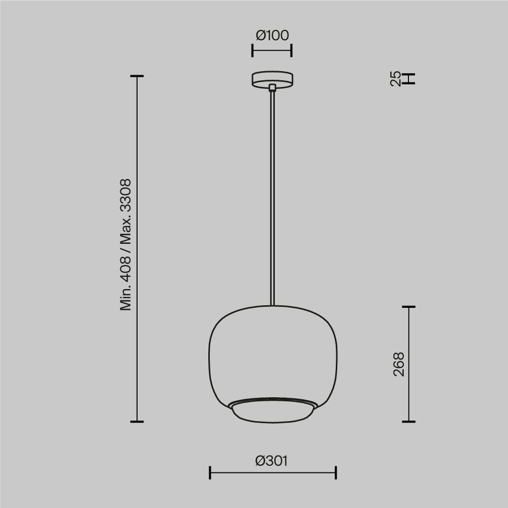 Подвесной светильник Brio Белый 3000К 20Вт в Барнауле