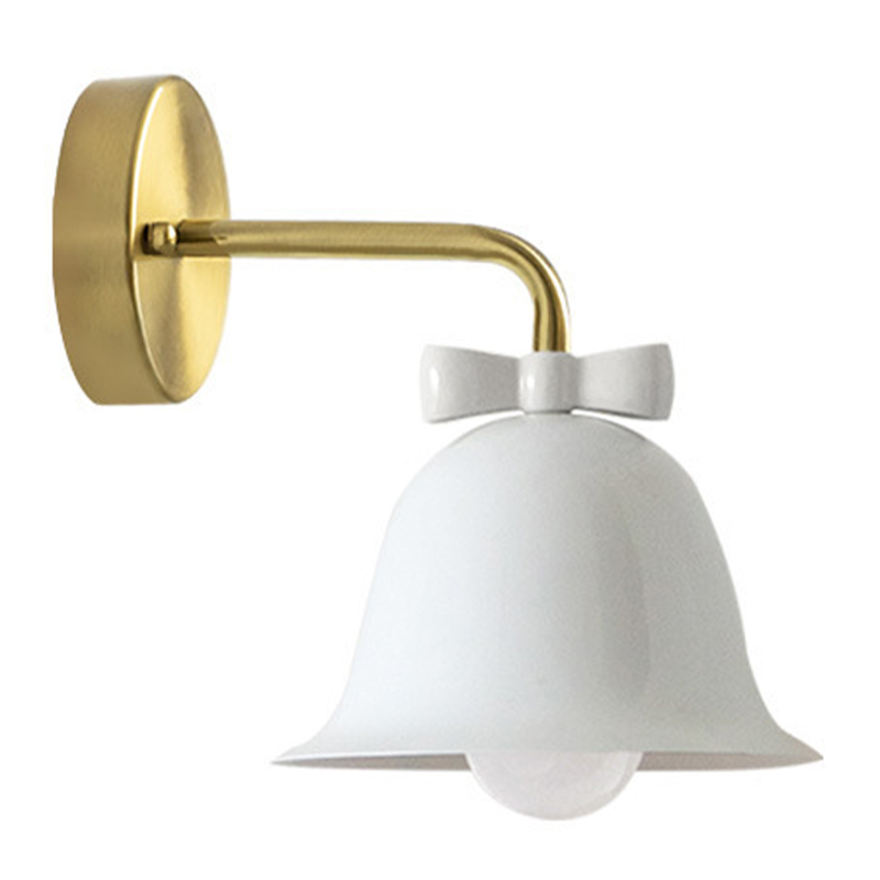 Бра Колокольчик Bell with Bow White Wall Lamp Белый Белый Красный Морская синь Золотой Бра Колокольчик Bell with Bow White Wall Lamp Белый Белый Красный Морская синь Золотой в Барнауле | Loft Concept