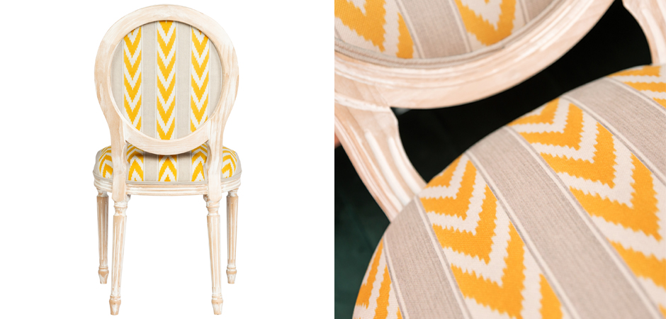 Стул Ikat Pattern с желтым узором Стул Ikat Pattern с желтым узором - Loft-Concept в Барнауле