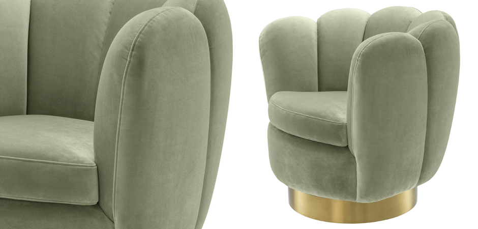 Кресло Eichholtz Swivel Chair Mirage pistache green Кресло Eichholtz Swivel Chair Mirage pistache green - Loft-Concept в Барнауле