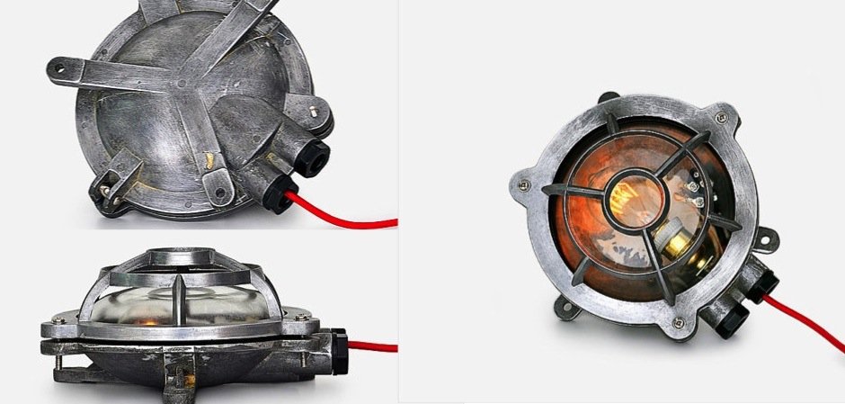 Настенная лампа Steampunk Cage Glass Edison Wall Lamp Round Настенная лампа Steampunk Cage Glass Edison Wall Lamp Round - Loft-Concept в Барнауле