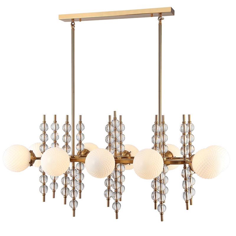 Люстра Addelyn Chandelier 10 lamp Белый Латунь Люстра Addelyn Chandelier 10 lamp Белый Латунь в Барнауле | Loft Concept