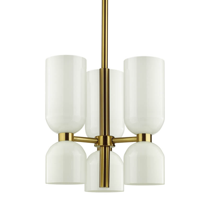 Люстра Lightmaker Studio Edie Chandelier 3 Белый Бронза Люстра Lightmaker Studio Edie Chandelier 3 Белый Бронза в Барнауле | Loft Concept