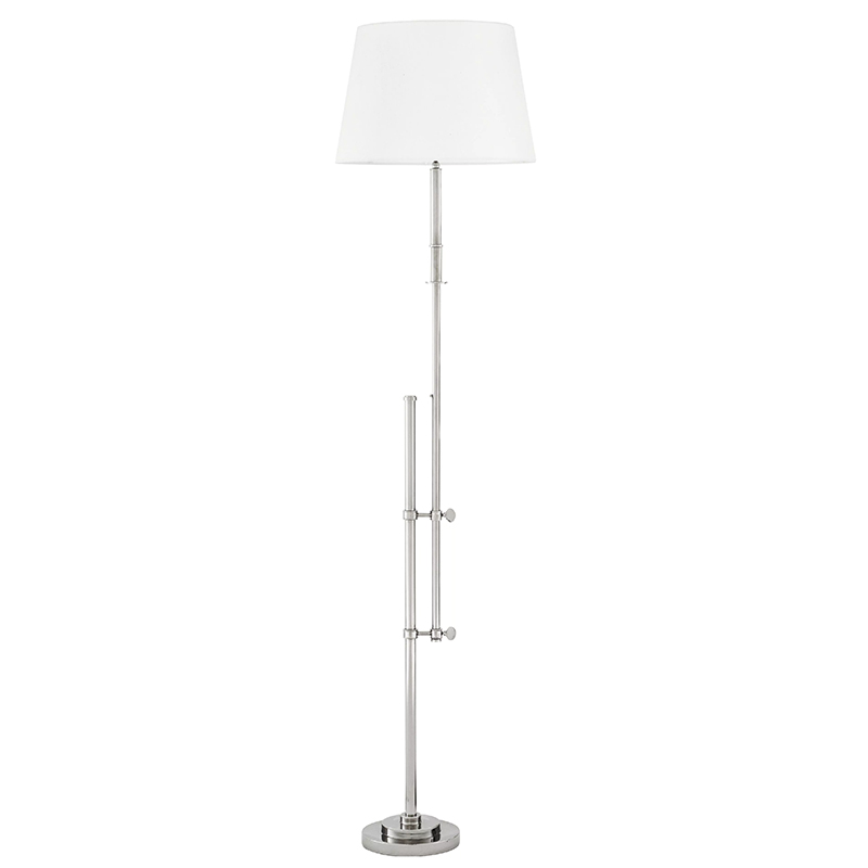 Торшер Eichholtz Floor Lamp Gordini Nickel Никель Белый Торшер Eichholtz Floor Lamp Gordini Nickel Никель Белый в Барнауле | Loft Concept