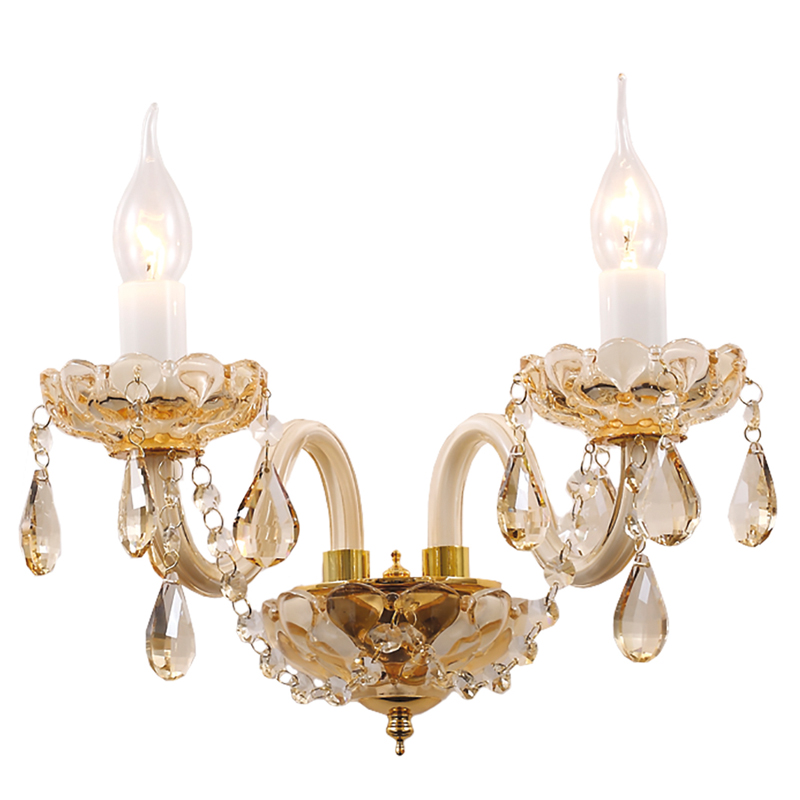 Бра Marcelon Sconce Double Глянцевое золото Золотой Шампань Бра Marcelon Sconce Double Глянцевое золото Золотой Шампань в Барнауле | Loft Concept
