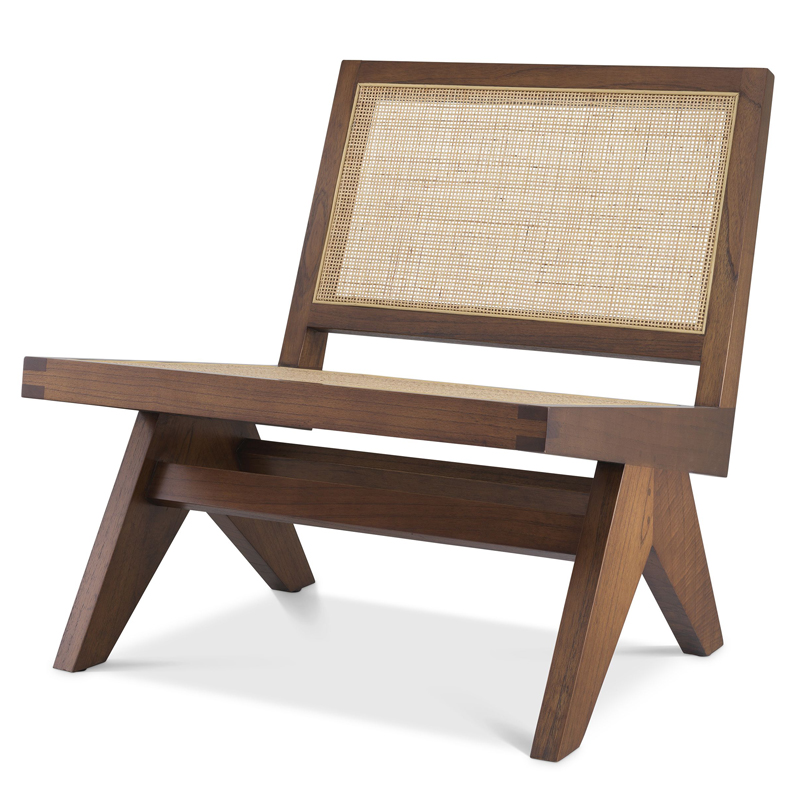 Кресло Eichholtz Chair Romee brown Коричневый Бежевый Кресло Eichholtz Chair Romee brown Коричневый Бежевый в Барнауле | Loft Concept