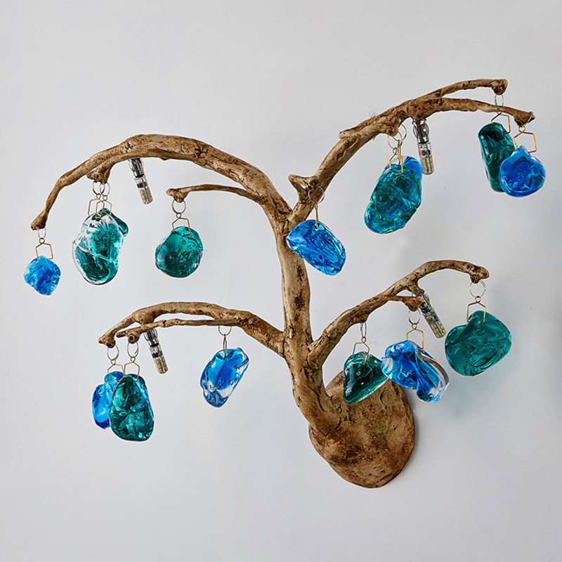Бра Precious Tree Wall Lamp Винтажное Темное Золото Бирюзовый Синий Бра Precious Tree Wall Lamp Винтажное Темное Золото Бирюзовый Синий в Барнауле | Loft Concept