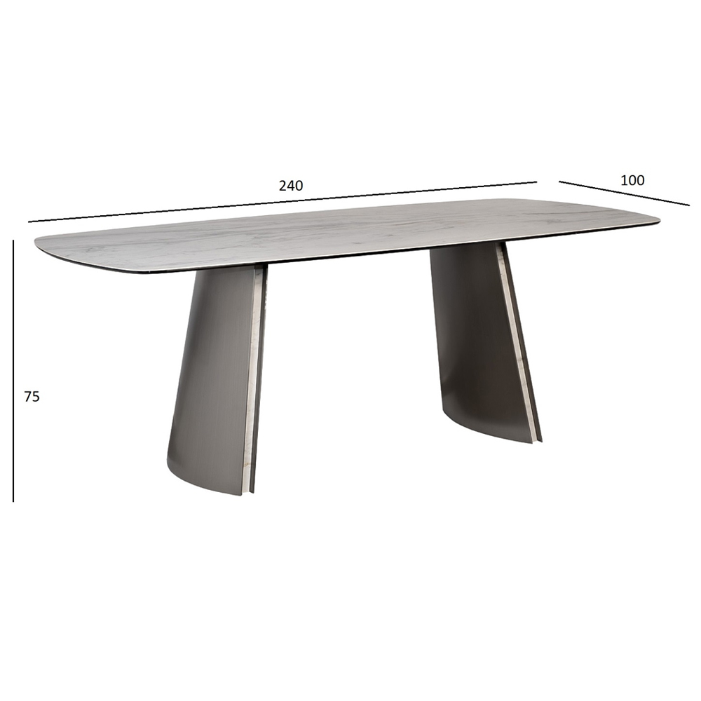 Стол обеденный прямоугольный керамический Ceramic Dining Table в Барнауле