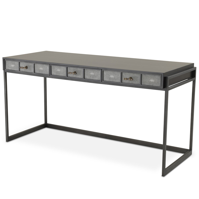 Рабочий стол Eichholtz Desk Paco Серый Черный Латунь Античная полированная Рабочий стол Eichholtz Desk Paco Серый Черный Латунь Античная полированная в Барнауле | Loft Concept
