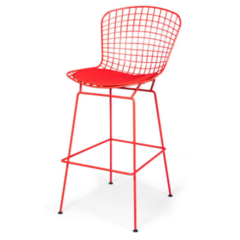 Барный стул Bertoia Barstool Red Красный Барный стул Bertoia Barstool Red Красный в Барнауле | Loft Concept