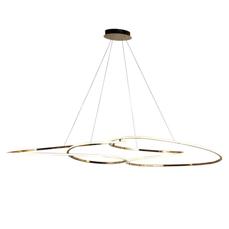 Люстра Adenor Ring Horizontal Gold Chandelier Золотой Люстра Adenor Ring Horizontal Gold Chandelier Золотой в Барнауле | Loft Concept