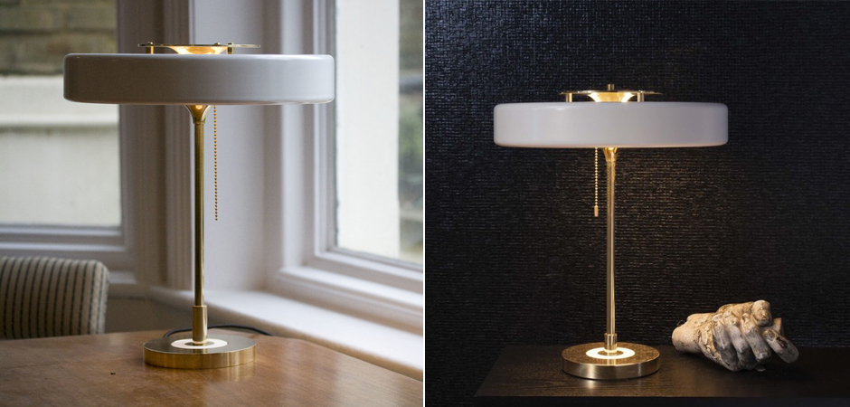 Настольная Bert Frank Revolve Table Lamp White Настольная Bert Frank Revolve Table Lamp White - Loft-Concept в Барнауле
