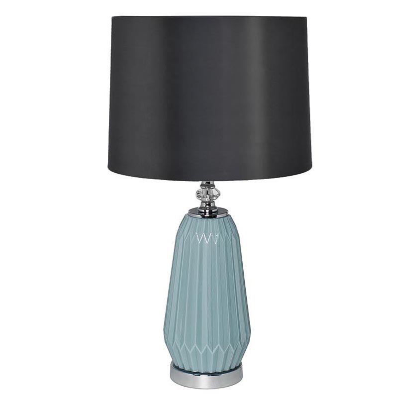 Настольная лампа Christer Table Lamp blue glass Голубой Серый Настольная лампа Christer Table Lamp blue glass Голубой Серый в Барнауле | Loft Concept