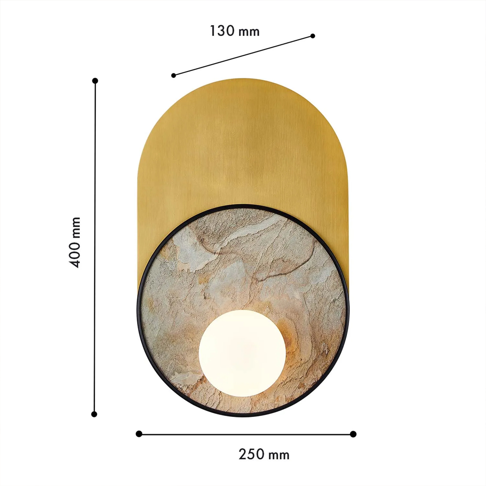 Бра с каменным диском в металлической раме Sandstone Painting в Барнауле