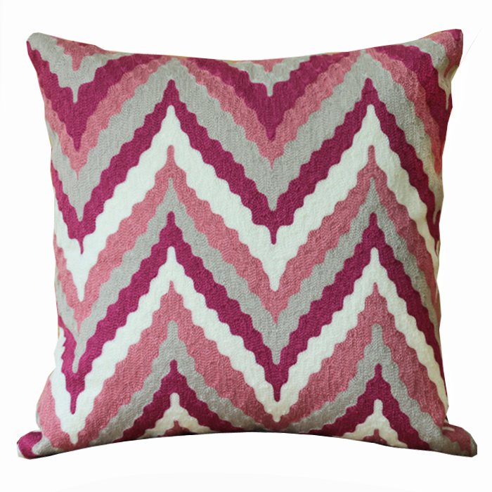 Декоративная подушка Pink Zigzag Розовый (Rose) Декоративная подушка Pink Zigzag Розовый (Rose) в Барнауле | Loft Concept