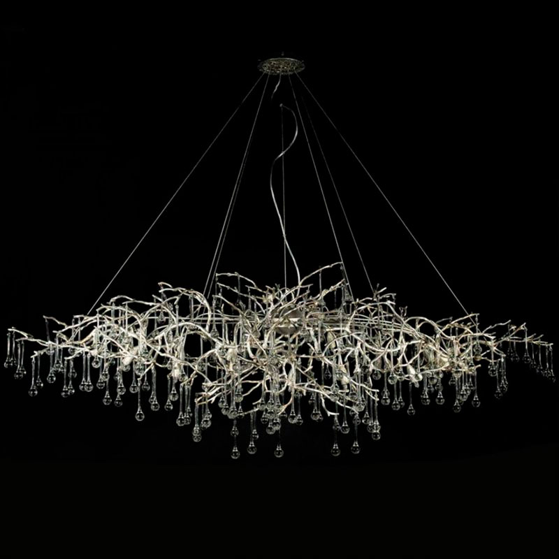 Люстра Crystal Drops bright Silver Серебряный Люстра Crystal Drops bright Silver Серебряный в Барнауле | Loft Concept