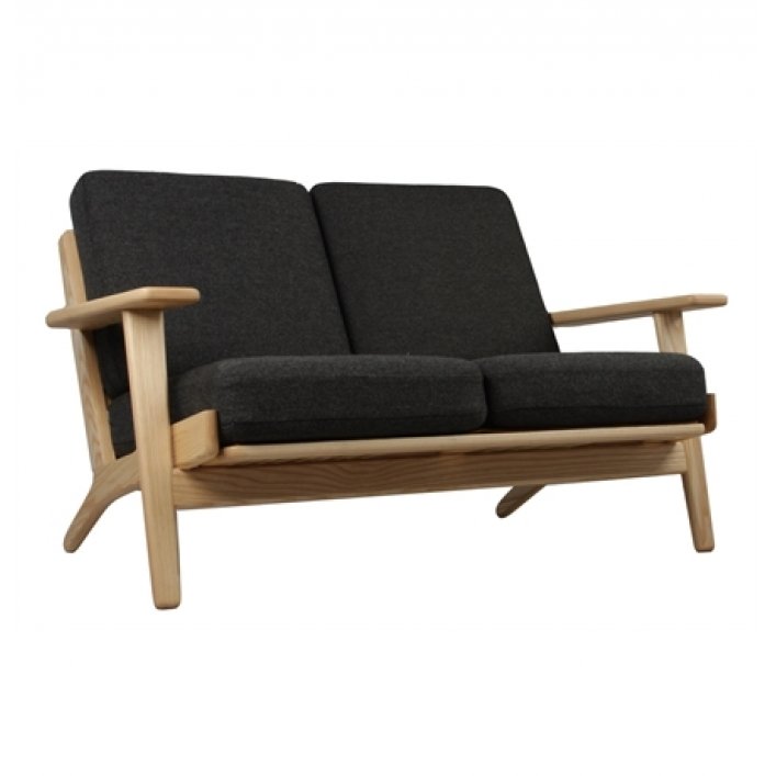 Диван Plank 2 Seats Черный Коричневый Диван Plank 2 Seats Черный Коричневый в Барнауле | Loft Concept