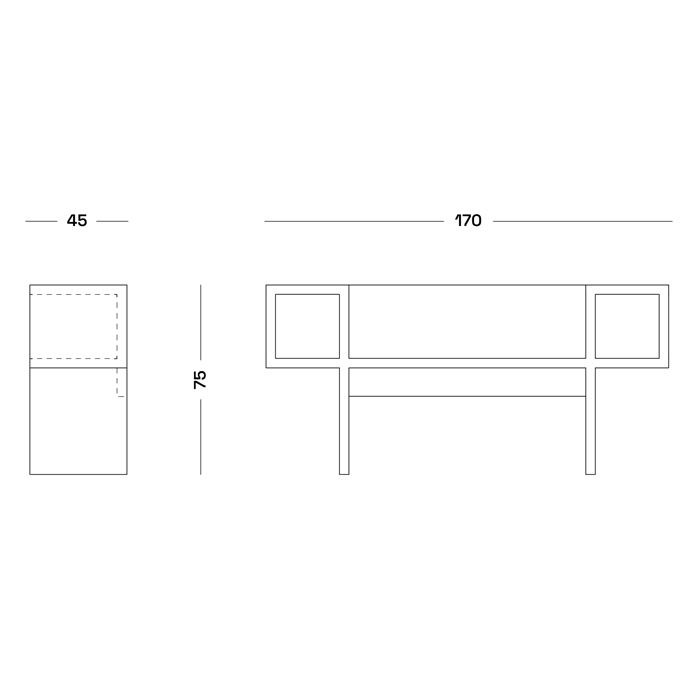 Дизайнерская скамейка Poltronova Canton Beech and Black Bench Дизайнерская скамейка Poltronova Canton Beech and Black Bench в Барнауле