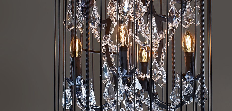 Люстра Steampunk Birdcage Chandelier 45 black Люстра Steampunk Birdcage Chandelier 45 black - Loft-Concept в Барнауле