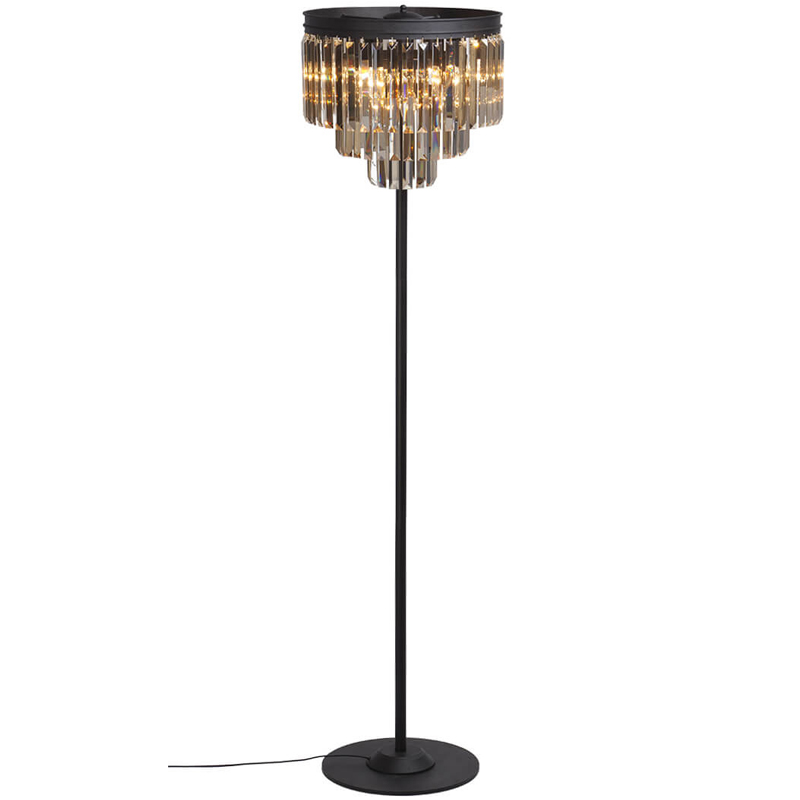 Торшер RH Odeon Amber GLASS Floor Lamp Стекло Амбер Черный Торшер RH Odeon Amber GLASS Floor Lamp Стекло Амбер Черный в Барнауле | Loft Concept