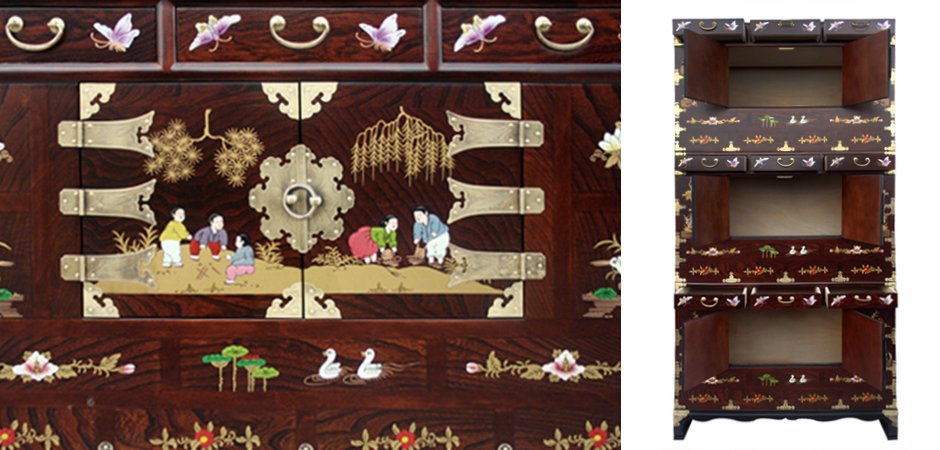 Китайский кабинетный шкаф Chinese cabinet "promenade" Китайский кабинетный шкаф Chinese cabinet "promenade" - Loft-Concept в Барнауле