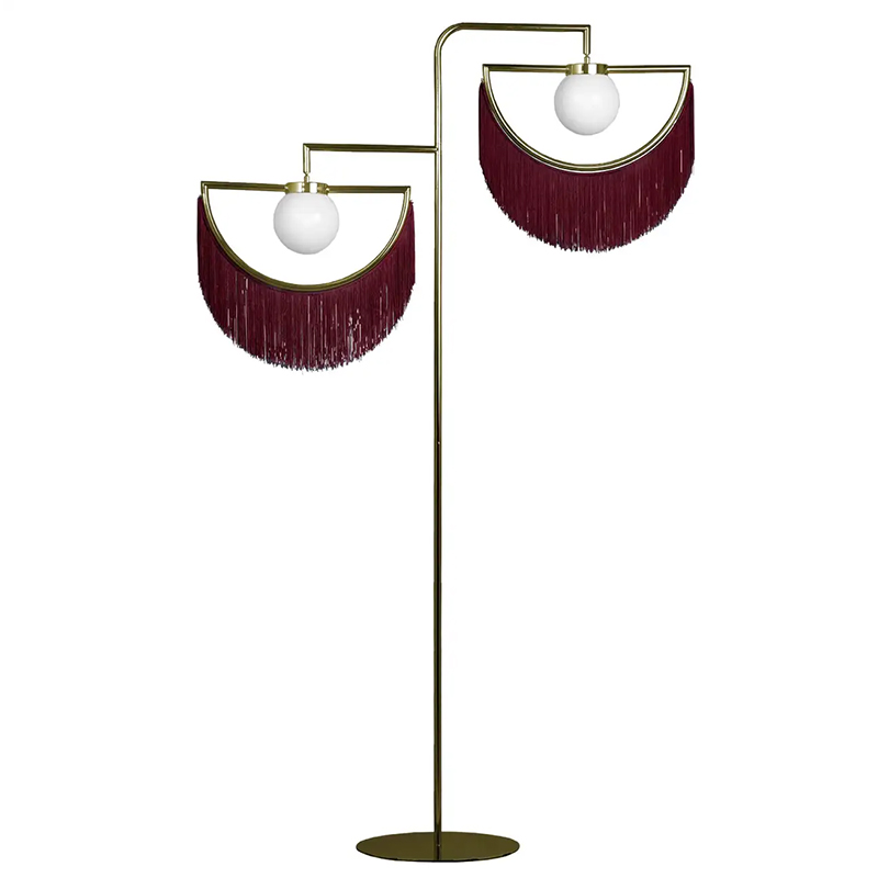 Торшер Wink Standing Lamp by Houtique Wine Золотой Бургундский красный Торшер Wink Standing Lamp by Houtique Wine Золотой Бургундский красный в Барнауле | Loft Concept