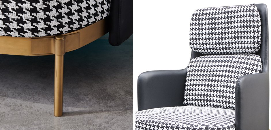 Кресло Pied de poule Gray high Armchair Кресло Pied de poule Gray high Armchair - Loft-Concept в Барнауле
