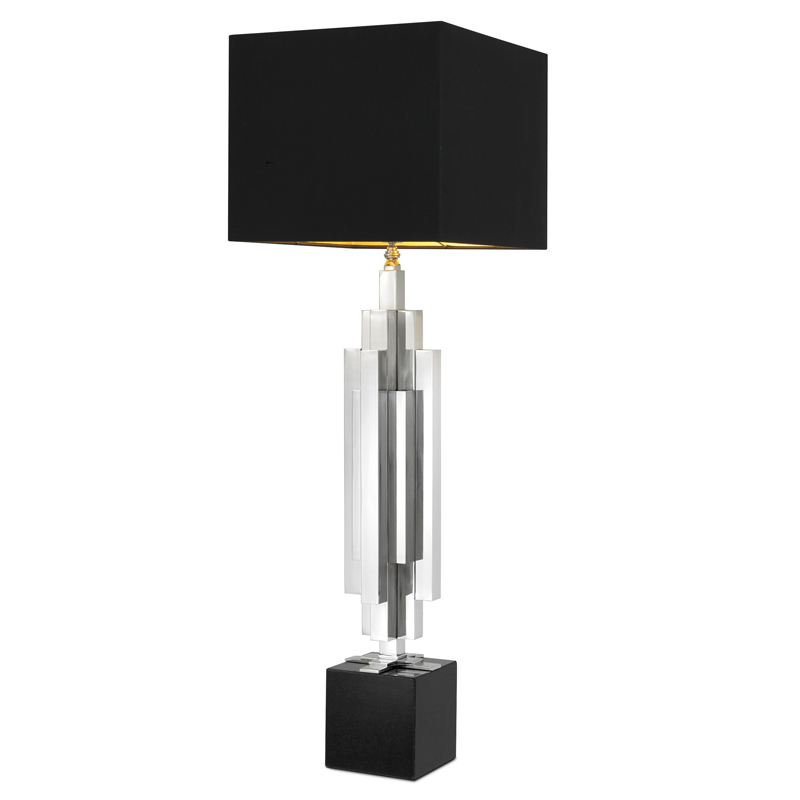 Настольная лампа Eichholtz Table Lamp Ellis Никель Черный Настольная лампа Eichholtz Table Lamp Ellis Никель Черный в Барнауле | Loft Concept