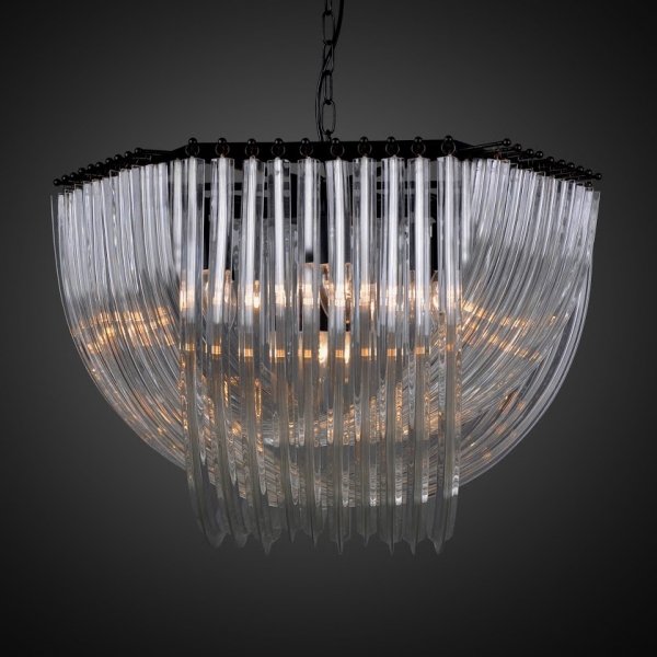 Люстра Retro Frozen Glass Chandelier 66 Черный Люстра Retro Frozen Glass Chandelier 66 Черный в Барнауле | Loft Concept