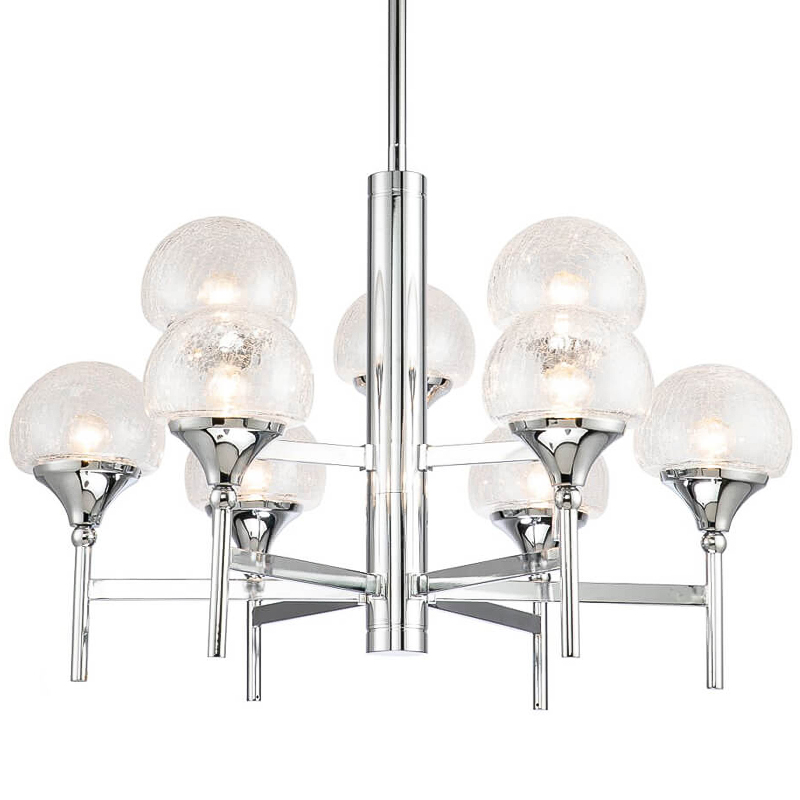 Люстра Lluis Chandelier 9 Хром Прозрачный Люстра Lluis Chandelier 9 Хром Прозрачный в Барнауле | Loft Concept