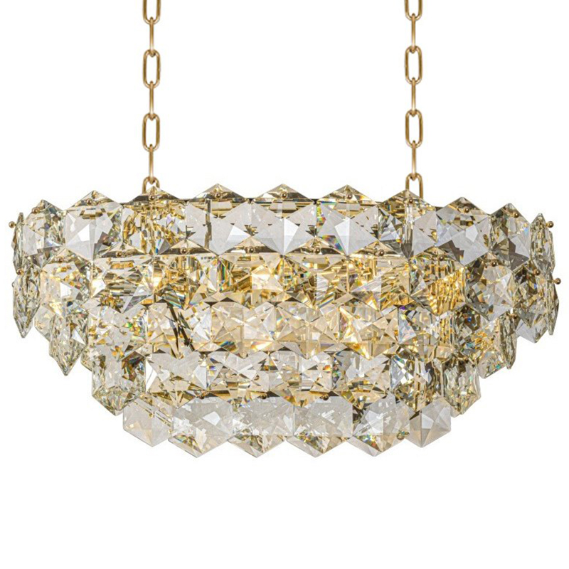 Люстра Tiers Crystal Light Chandelier 82 Золотой Прозрачное Стекло Люстра Tiers Crystal Light Chandelier 82 Золотой Прозрачное Стекло в Барнауле | Loft Concept