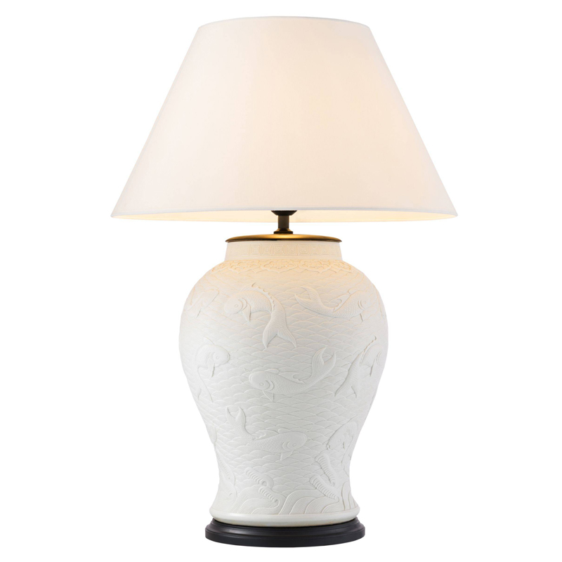 Настольная лампа Eichholtz Table Lamp Dupoint Белый Черный Настольная лампа Eichholtz Table Lamp Dupoint Белый Черный в Барнауле | Loft Concept