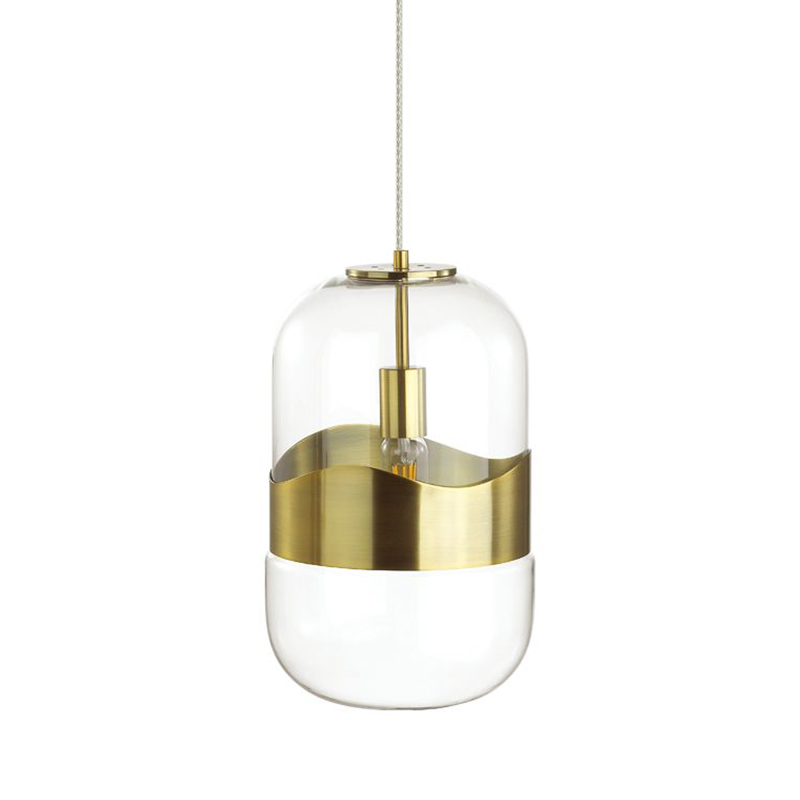 Подвесной светильник Igon Gold Hanging Lamp Золотой Прозрачный Подвесной светильник Igon Gold Hanging Lamp Золотой Прозрачный в Барнауле | Loft Concept