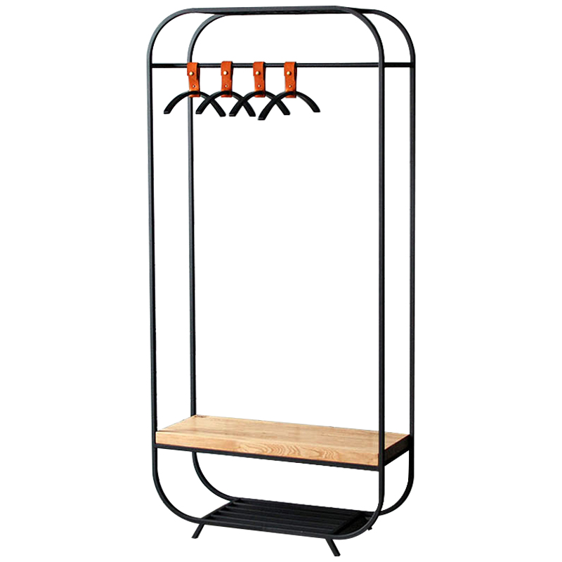 Рейл Franks Industrial Metal Rust Clothes Rail Black Черный Светлый дуб Рейл Franks Industrial Metal Rust Clothes Rail Black Черный Светлый дуб в Барнауле | Loft Concept