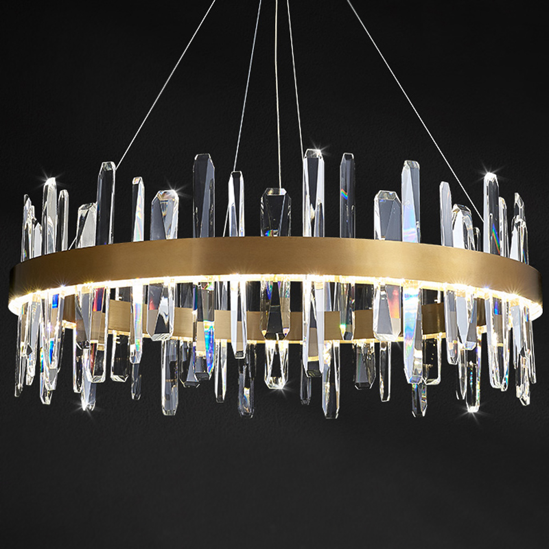 Люстра Gertrudis Chandelier circle Латунь Прозрачный Люстра Gertrudis Chandelier circle Латунь Прозрачный в Барнауле | Loft Concept