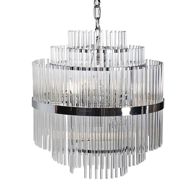 Люстра Hexagon Tube Light Multi-Tiered Chandelier Хром Люстра Hexagon Tube Light Multi-Tiered Chandelier Хром в Барнауле | Loft Concept
