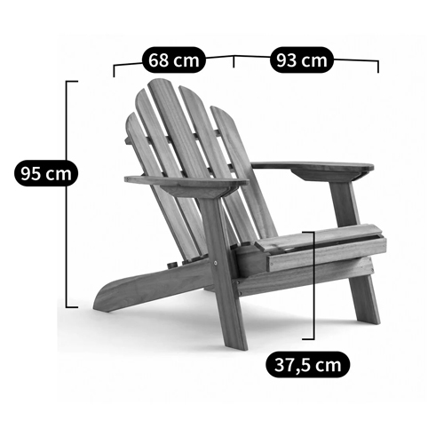 Уличное кресло из массива акации Adirondack Wooden Chair Red Уличное кресло из массива акации Adirondack Wooden Chair Red в Барнауле