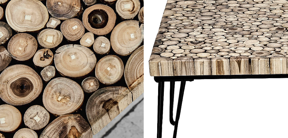 Кофейный стол Tree Cuts square coffee table Кофейный стол Tree Cuts square coffee table - Loft-Concept в Барнауле